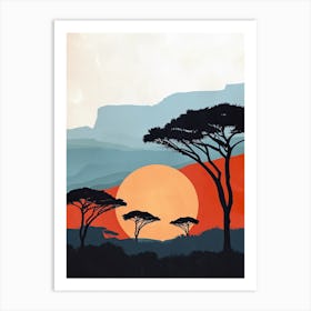 Africa'S Boho Art; The Savannah Symphony Art Print