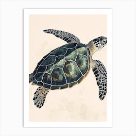Isolated Sea Turtle 2 Art Print