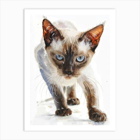 Burmese Cat Painting 3 Art Print