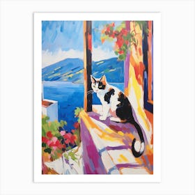 Painting Of A Cat In Fethiye Turkey 4 Art Print