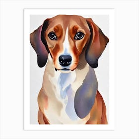 Dachshund 5 Watercolour Dog Art Print