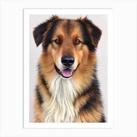 Belgian Tervuren 2 Watercolour Dog Art Print