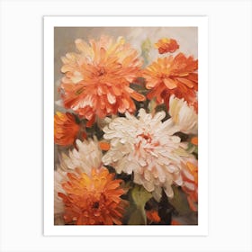 Fall Flower Painting Chrysanthemum 4 Art Print