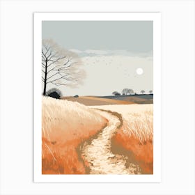 The West Mendip Way England 1 Hiking Trail Landscape Art Print