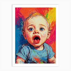 Baby With Blue Eyes 1 Art Print