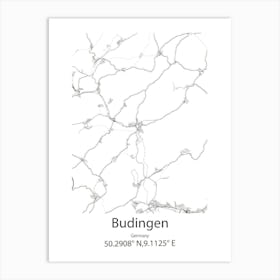 Budingen,Germany Minimalist Map Poster