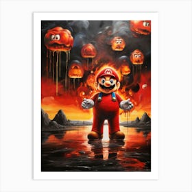 Mario Bros 4 Art Print