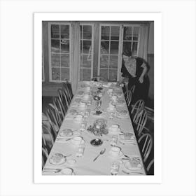 Table, Dinner Of The Loomis Fruit Association, Loomis, Placer County, California By Russell Lee Art Print