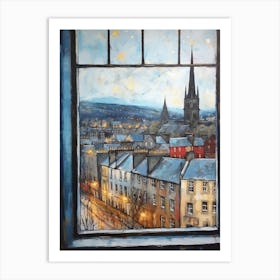 Winter Cityscape Edinburgh Scotland 1 Art Print