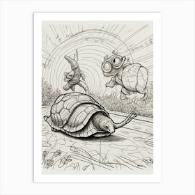 Turtles And Snails Art Print