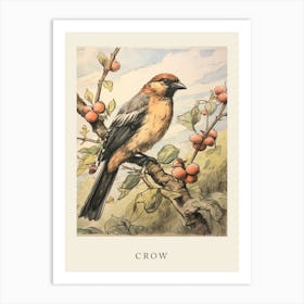 Beatrix Potter Inspired  Animal Watercolour Crow Art Print