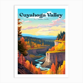 Cuyahoga Valley National Park Ohio Outdoors Travel Illustration Art Print