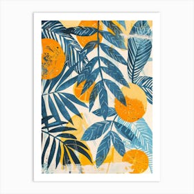 Oranges And Palms Art Print