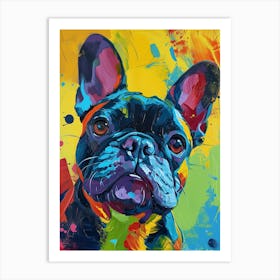 French Bulldog Color oil painting Art Print