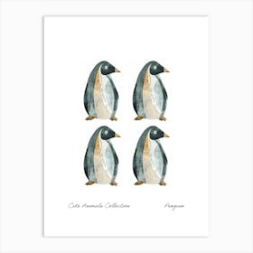 Cute Animals Collection Penguin 1 Art Print