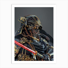 Darth Vader As A Vintagepunk Samurai 11 Art Print