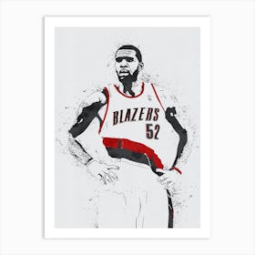 Greg Oden Portland Trail Blazers Art Print