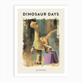Dinosaur Shopping Poster 1 Art Print