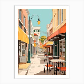 Myrtle Beach South Carolina, Usa, Graphic Illustration 2 Art Print