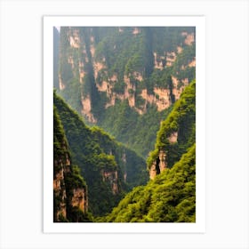 Zhangjiajie National Forest Park China Vintage Poster Art Print