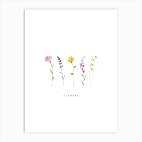 Watercolor Flowers 2 Art Print