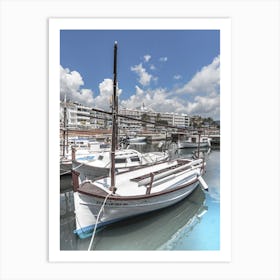 Boats At The Marina Sa Coma Mallorca Art Print