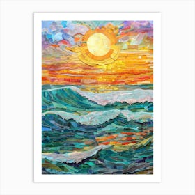 Sunset Over The Ocean 68 Art Print