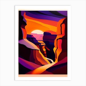 Wavy Canyon Sunrise Art Print