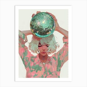 Disco Ball Girl 1 Art Print