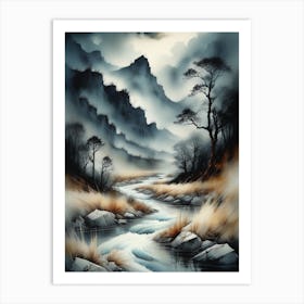 Scottish Landscape Painting Art Print