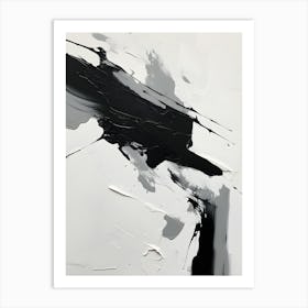 Abstract Black And White Painting 3 Art Print