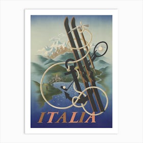 Italia - Vintage travel poster Italy Art Print