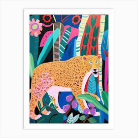 Maximalist Animal Painting Jaguar 4 Art Print