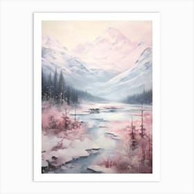 Dreamy Winter Painting Vanoise National Park France 4 Art Print