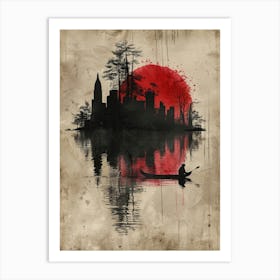 Samurai City Art Print