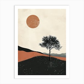 Lone Tree, Boho Art Print