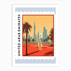United Arab Emirates 2 Travel Stamp Poster Art Print