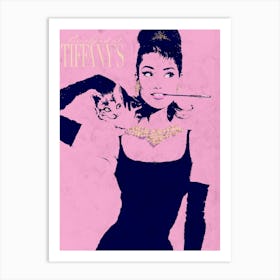 AUDREY PINK | POP ART POSTER Art Print