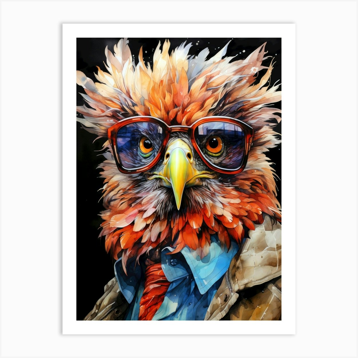 Eagle bird art Art Print by JBJart Justyna Jaszke