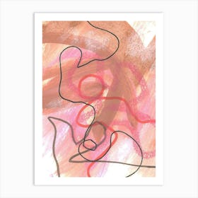 Pink Abstract Series No. 4 Art Print