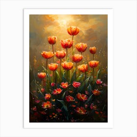 Tulips painting Art Print