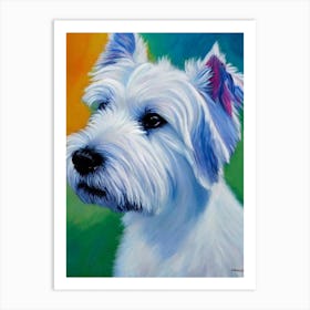 West Highland White Terrier Fauvist Style Dog Art Print