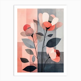 Pink Flowers Canvas Print Art Print