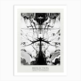 Reflection Abstract Black And White 8 Poster Art Print