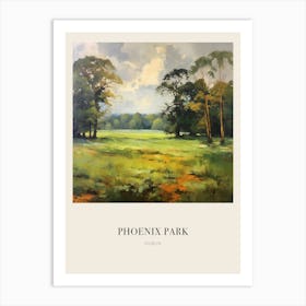 Phoenix Park Dublin Vintage Cezanne Inspired Poster Art Print