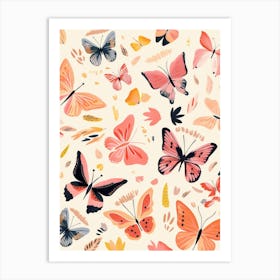 Butterfly Seamless Pattern Art Print