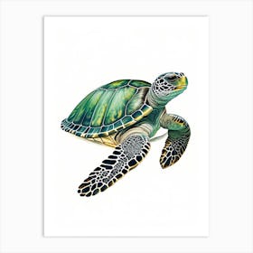 Conservation Sea Turtle, Sea Turtle Vintage 1 Art Print