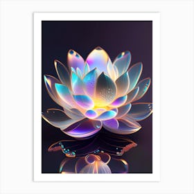 Lotus Flower Petals Holographic 1 Art Print
