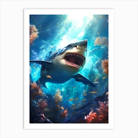 Shark In The Ocean Art Print