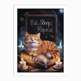 Eat Sleep Repeat Art Print